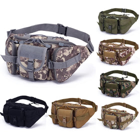 Hotsale Fashion Design Tactical 600D Oxford Cloth Waterproof Barrel-shaped Men's Belt Waist Bag Multifunction Fishing Hunting