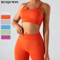RUIQUWIN New Arrival Women Yoga Backless Yoga Bra Quick Dry Gym Fitness Nude Feeling Running Ladies Sports Bra