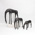 Animal Resin Decorative Ornament Creative Cast Iron Low Head Horse Low Head Deer Ornament Crafts Home Decor