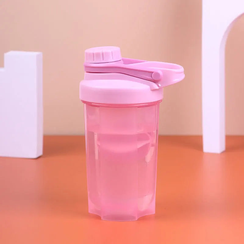 500ml Portable Direct Drinking Plastic for Shaker Bottle with Handle Lid for Gym Sports and Camping Boiling Water Applicable