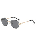 Sunway Eyewear New Designer Metal Polygonal Shades Women Ladies Trending Sun Glasses Small Frameless Rimless Sunglasses