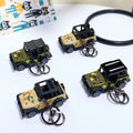 Fashion Cartoon Camouflage Car Key Chain School Bag Pendant Men's Car Key Ring Creative Toy Personality Car Key Chain