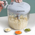 HOT Manual Food Process Vegetable Chopper Garlic Press Portable Hand Pull String Garlic Mincer 500ml 900ml Cutter Garlic Chopper