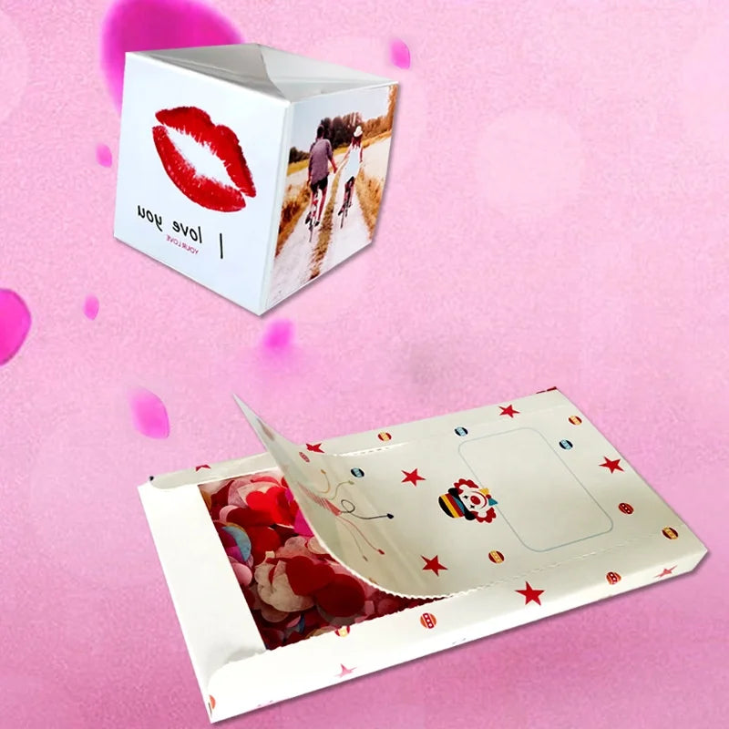New Arrival Photo Album Card Surprise Gift Box Explosion Bomb Box Matt Lamination Embossing Art UV Coating Recyclable
