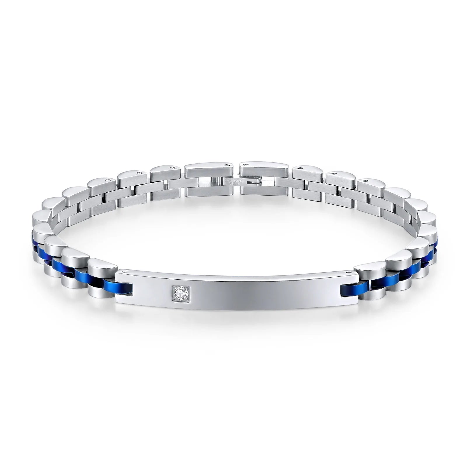 Women Bracelet With Zircon Inlaid Gold/Silver/Black Plated Trendy Style for Wedding Party Engagement Stainless Steel Bracelets