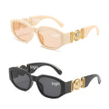 2023 Trendy Retro Vintage Blue Square Rectangular Sunglasses for Women UV400 Custom Logo Glasses with Small Rectangle Frame