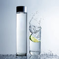 250ml/300ml/350ml/375ml/400ml/500ml/750ml/800ml Transparent Screw Caps High Borosilicate Voss Water Glass Bottle for Juice Milk