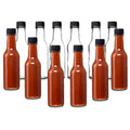 Screw Black Cap Vinegar Salad Dressing Soy Sauce Bottles Glass 3oz Glass Hot Sauce Bottles 150 ml Jam Tomato Bottle