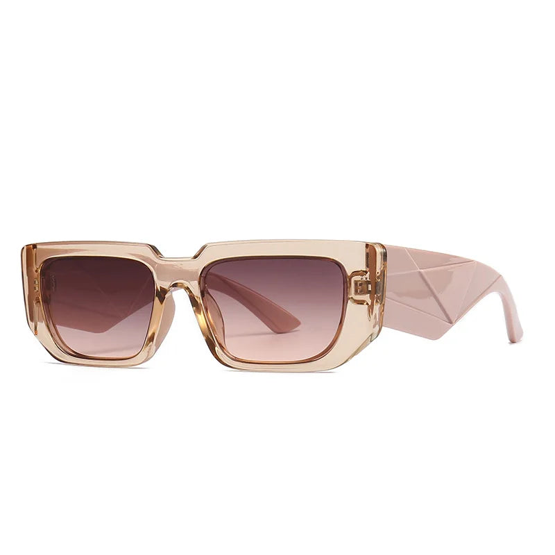 Trendy Cat Eye Scottish Print Unisex Sun Glasses for Men Fashion Retro Ladies Shades Leopard square Geometric Frame Sunglasses