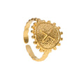 Beimai OEM Letter Titanium Steel Open Adjustable Men's Ring
