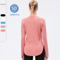 UPF50+ Sport UV protection Shirt Women Outdoor Wear Long Sleeve  Loose Split Fish Sun Proof Sunscreen Shirts 12530 Custom logo