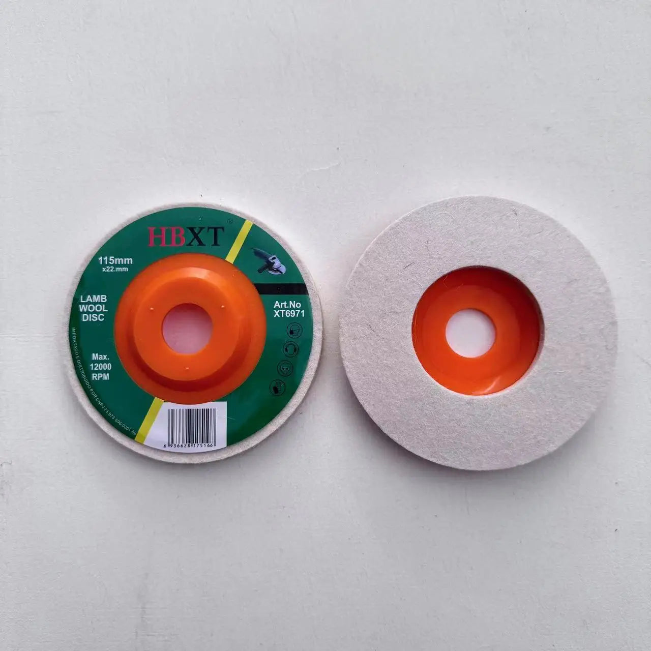 4.5 Inch 115 mm  Wool Disc  Angular Buffing Felt Wheel Wool Disc Orange Cover  for 115 Angular Grinder