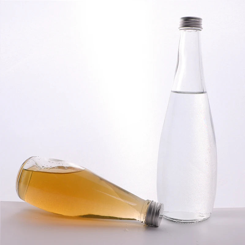 330ml 500ml 750ml Glass Mineral Water Bottle Drinking Water Bottle 330ml with Aluminium Cover