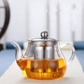 400ml 600ml American Style Glass Teapot Kettle Stovetop Safe Removable Stainless Steel Infuser Blooming Loose Coffee Tea Sets