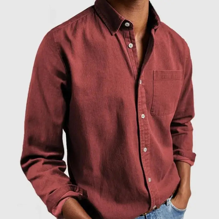 RNSHANGER Men's Shirt Button up Autumn Beach Shirt Long Sleeve Plain Lapel Spring  Summer Casual Daily Clothing for Men