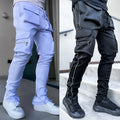 Men Style All-Match SKINNY Pants Hip Hop Reflective Sweatpants
