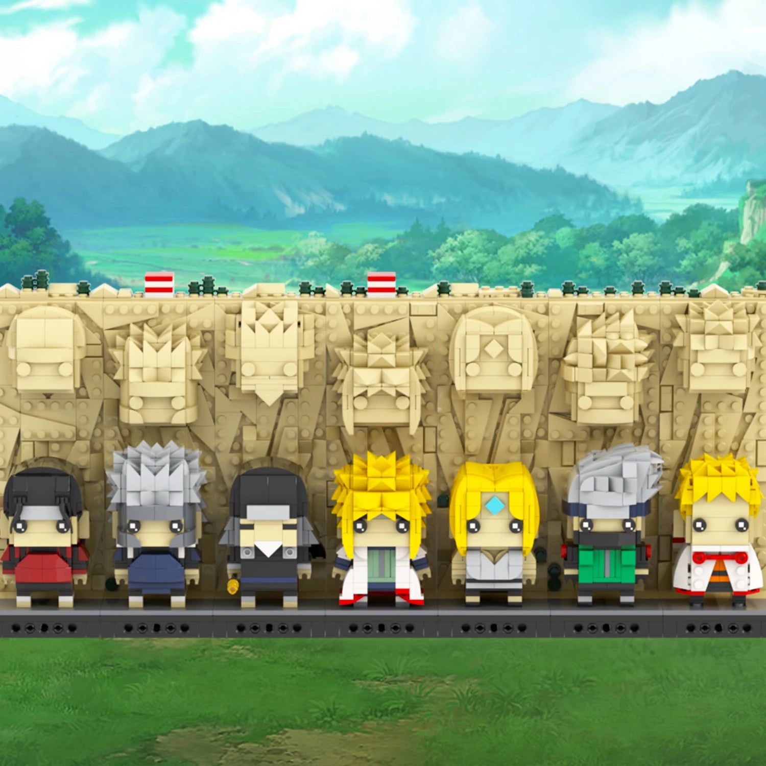 MOC7241-7247 Japanese Senju Hashirama  Tobirama Anime MOC Bricks Juguetes DIY Building Blocks Educational  Kids Toys for Boys