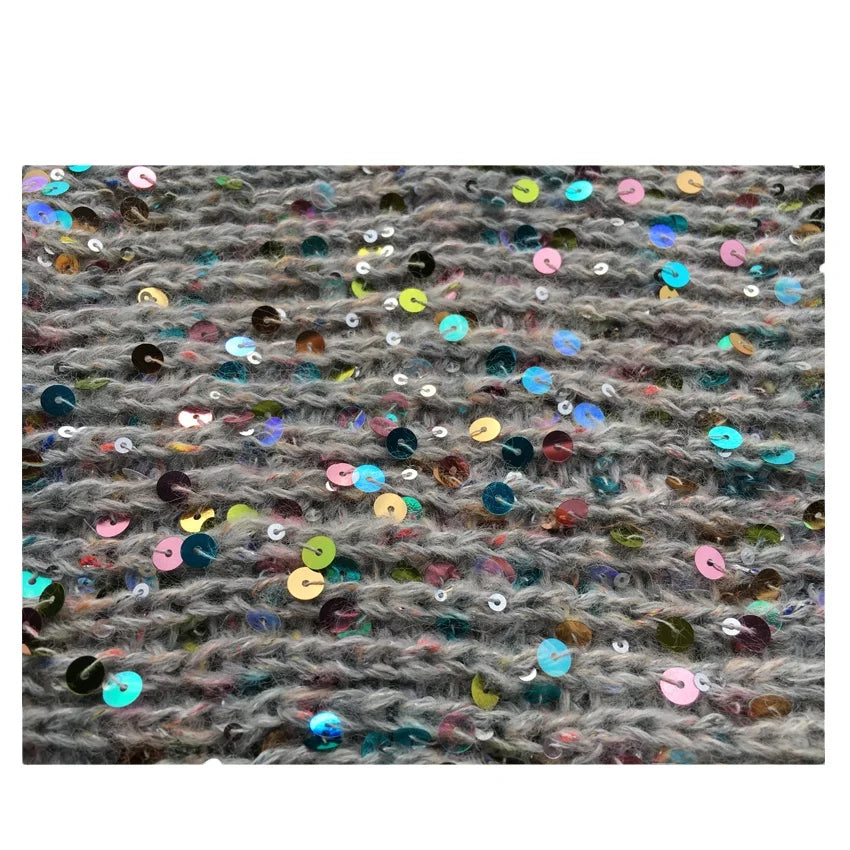 All in Stock 100% Cotton Thread with 3MM+6MM Sequins Colorful Dyed Fancy Sequins Yarn for Hand Knitting