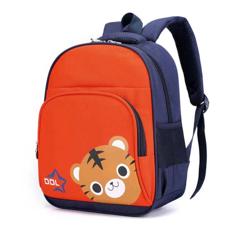 Little Tiger Customized Unisex Backpack 3-6 Years Old Cute Load Reduction Spine Protection Waterproof Cartoon Oxford