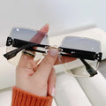 2026 New Fashion Uv400 Colorful Glasses Women Men Square Lens Custom Driving Shade Sunglasses Luxury Designer Rimless Glasses