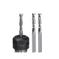 Industrial 2-Flute Flat Bottom Wood Router Bit - Carbide Tungsten CNC Woodworking Milling Tool RoHS