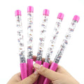 Promotional Gift Crystal Glitter unicorn Pattern Ball Pen for Kid