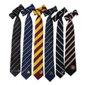 Factory Direct Sale Red Striped Jacquard Breathable Polyester Embroidered Heat-Transfer Printed Man Tie Set Students JK Uniform