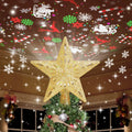 China Manufacturer Snowflake Shaped Glitter Lighted Sliver Snow LED Polyester Christmas Tree Topper