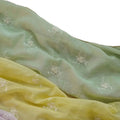 Candy-Color Spring and Summer Women's Dress Fresh and Light Breathable Chiffon Fabric with Embroidered Accessory