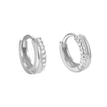 Fashion 925 Sterling Silver Smooth Earrings Set Designer Rope Hoops Huggies for Women Girl Fine Jewelry Wholesale Bulk