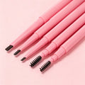 Private Label Custom Logo Extra Fine 2 in 1 Double Head Waterproof Eyebrow Pencil With Brush