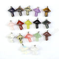 Natural Hand-cut Mushroom Crystals Pendant Mushroom Stone Gemstone Pendants for NECKLACES Jewelry Making 25x22x9mm