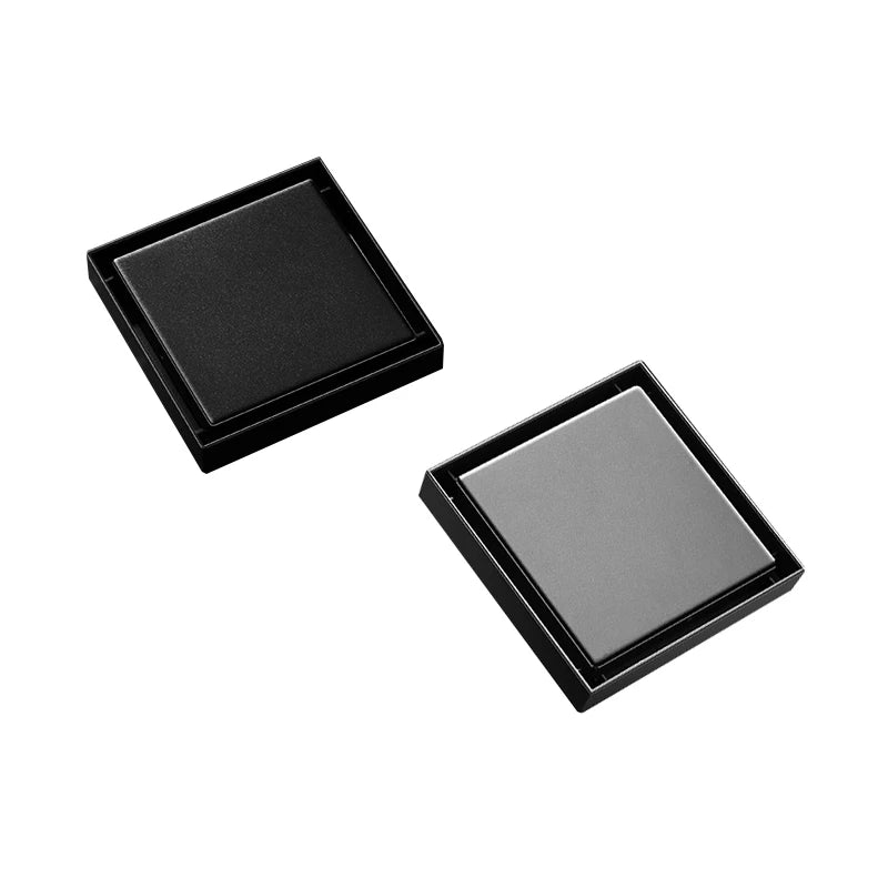 Top 1 Wholesale Bathroom Shower Stainless Steel Drain Pipe Black Brushed Deodorant Floor Drain