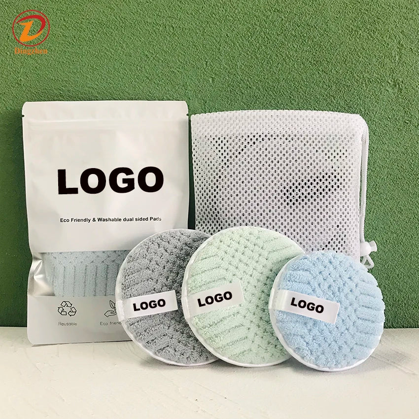 Polyester Face Plush Pro Make up Remover Reusable Microfiber Good Remove Heavy Reusable Washable Microfiber Makeup Remover Pads