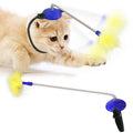 Wholesale Funny Pet Stick Toy With Feather Cat Stick Chasing Toy Springiness Pet Neck Toy