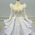 Luxury Fashion High Neck New Prom Evening Ball Gown Dress Jancember WN049