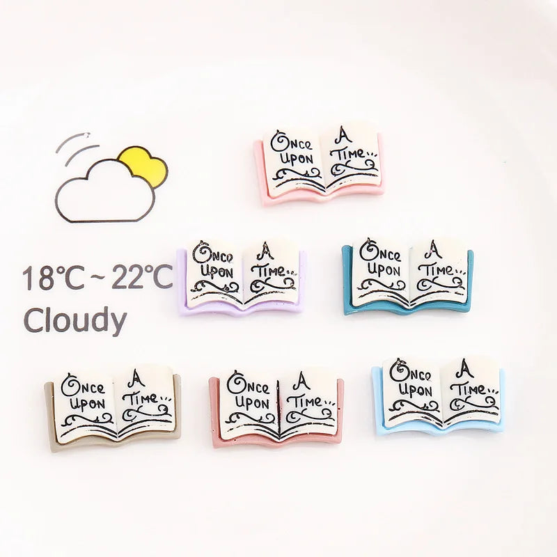 Yiwu Wintop Fashion Accessories Creative Style Mini Simulation Book Design Flat Resin Charms for Key Ring