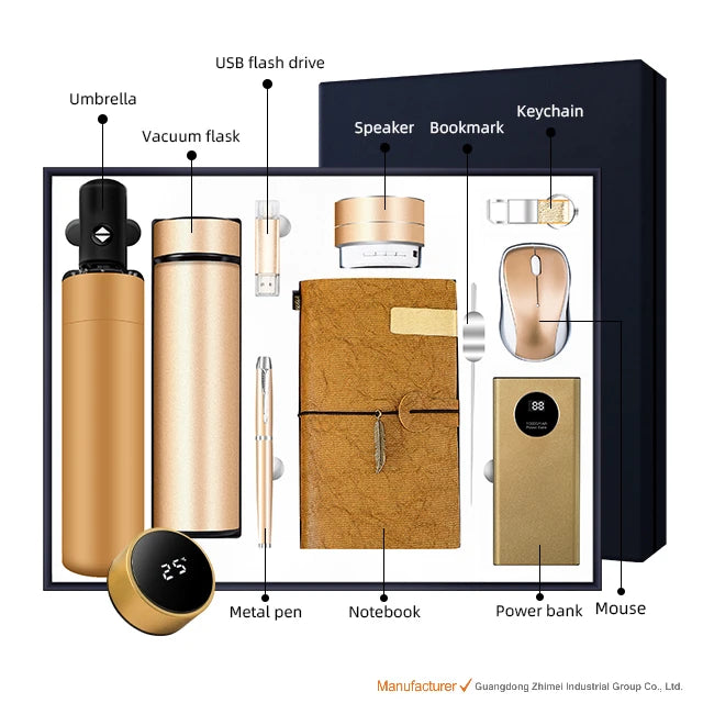 High Quality Wholesale Luxury Business Christmas Gifts for School 10 Pieces in Set Corporate Gift Set