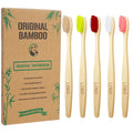 High Quality Natural Fiber Biodegradable Round Bamboo Toothbrush for Kids and Adults with Personalized Holder and Box