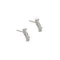 Korea Silver Earrings Retro Simple Branch Texture Earrings for Women S925 Sterling Silver  Jewelry