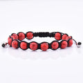 Natural Stone Healing Energy Handmade Adjustable Braided Beaded Howlite Bracelet Men Women