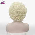 Celebritywig Short Curly Blond Wig Heat Resistant Fiber Synthetic Lace Front Wig