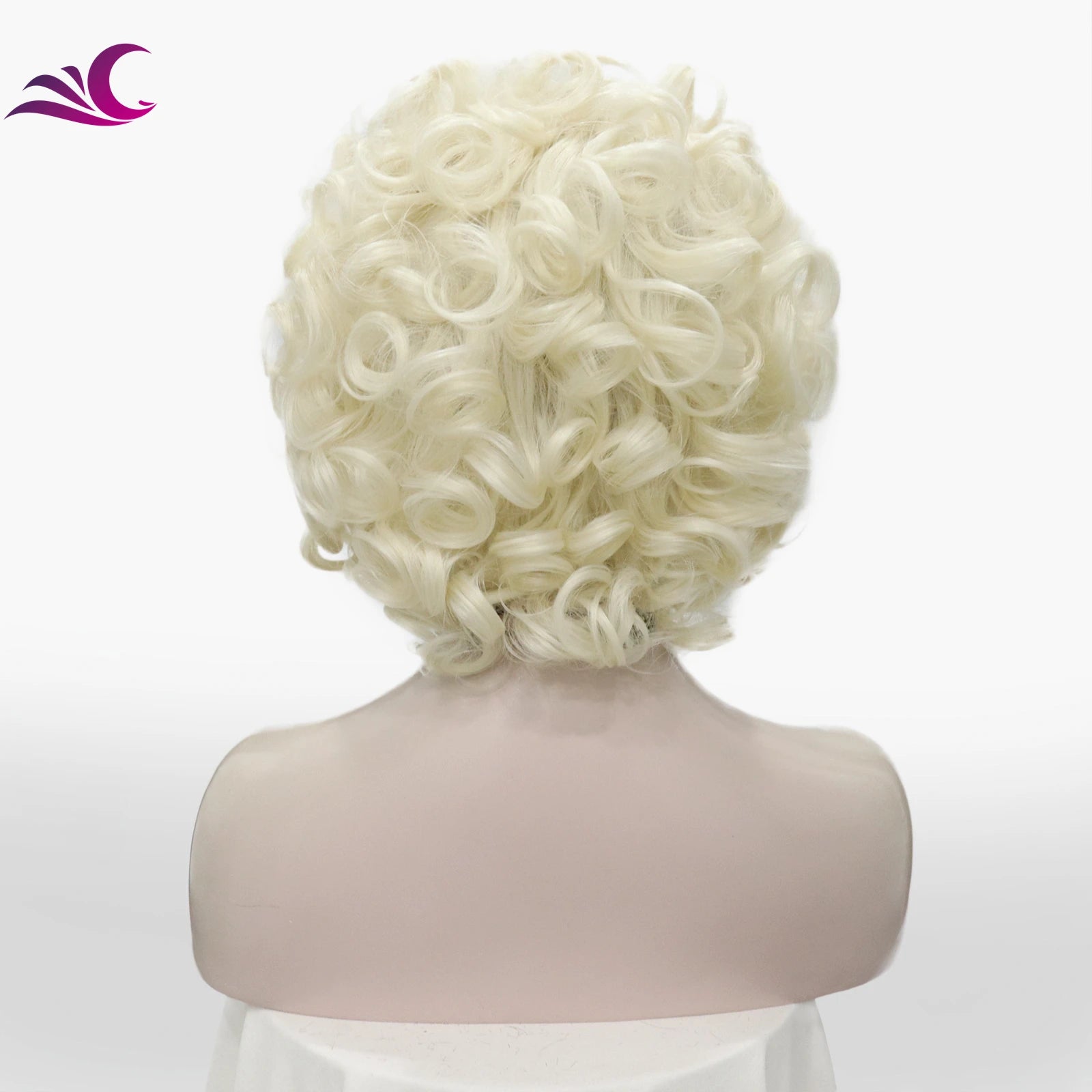 Celebritywig Short Curly Blond Wig Heat Resistant Fiber Synthetic Lace Front Wig