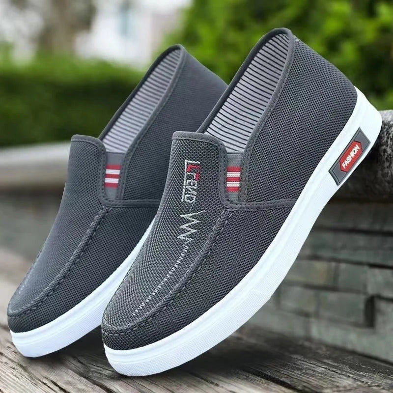 Men's Fashion Trend Canvas Shoes Comfortable Convenient Men's Loafers Thick Bottom Durable Breathable Men's Walking Shoes
