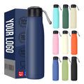 Custom LOGO Wholesale Portable 350 550 750ml Stainless Steel Gym Water Bottle Insulated Sports Flask Water Bottle