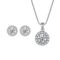 Pave Jewelry Necklace Set Set Necklace Earrings Jewelry 925 Sterling Silver Cubic Zirconia Jewelry Sets