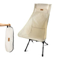 KingGear Modern Portable Aluminum Ultralight Beach Folding Backpacking Chair Height Adjustable Leg Highback Compact Outdoor