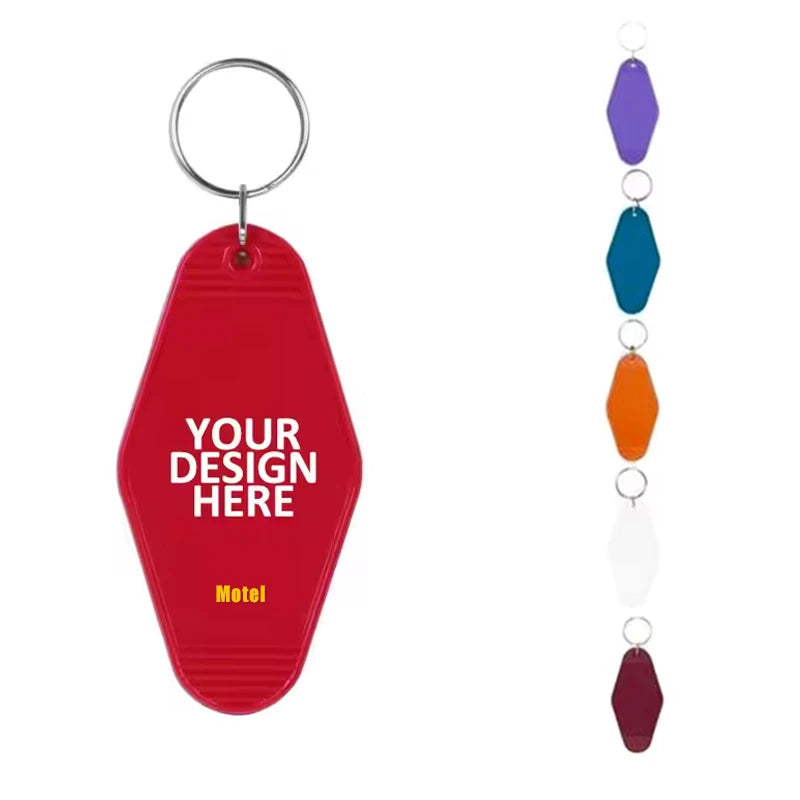 Wholesale Cheap Plastic Keychain Plain Key Tag Custom Logo Vintage Hotel Motel Keychain Blank