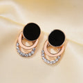 Korean Style Brass Alloy Triple Hoops Dangle Stud Tiny Earring Elegant Earrings Jewelry Women Party Outfit Daily Wear
