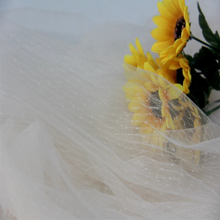 100% Polyester Tulle Fabric White Organic Net Mesh Satin Quick-Dry Breathable Lightweight Wholesale Curtains Weddings Bags